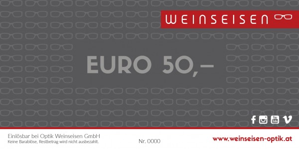 Gutschein 50,- Euro